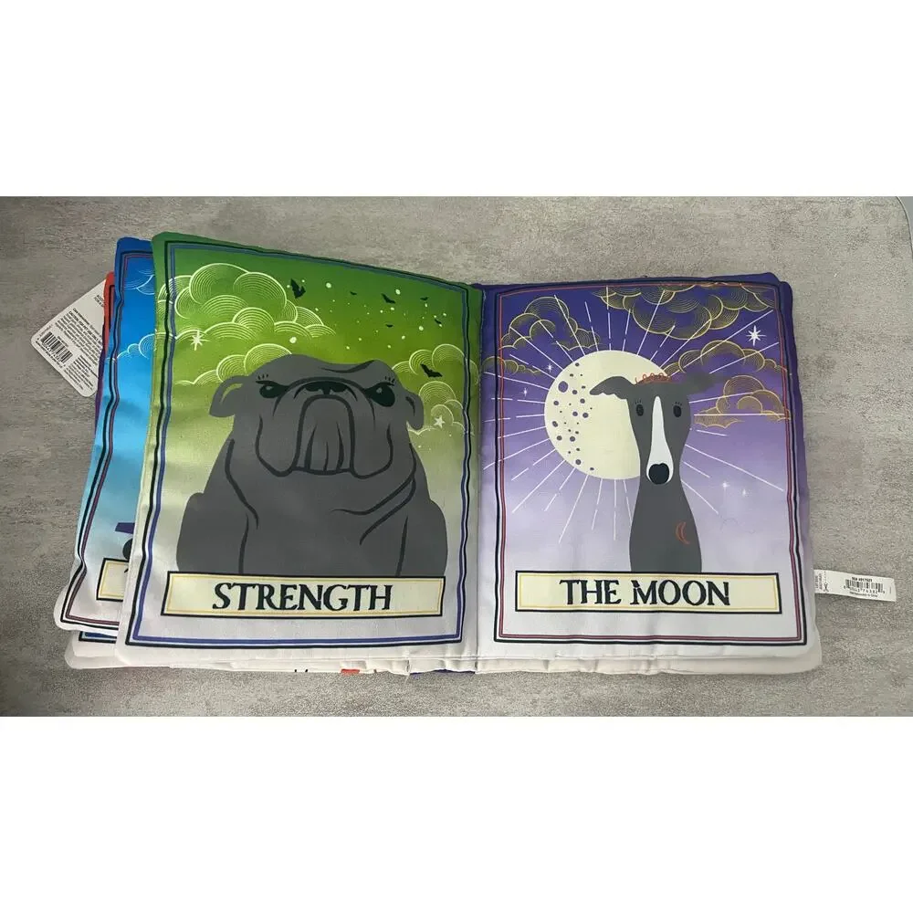 Bootique Tarot Card Book Plush Dog Toy Interactive Play New Large